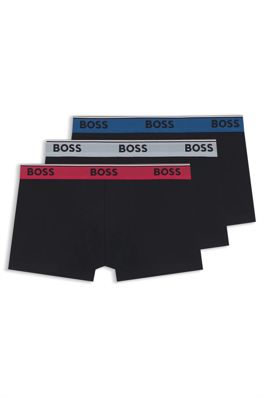 Boss Trunk 3P Power Erkek 3lü Boxer Siyah