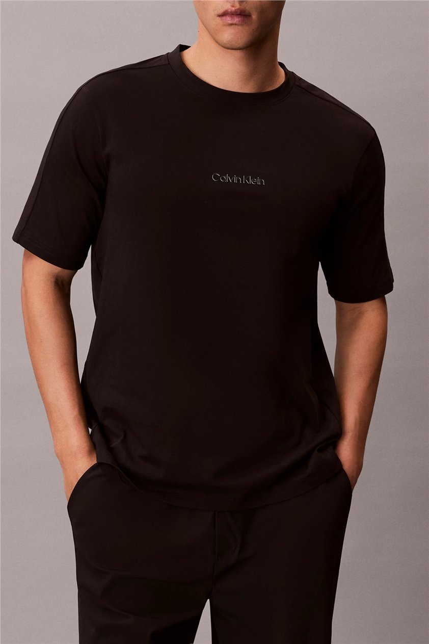 Calvin Klein Active Top Erkek Bisiklet Yaka T-Shirt Siyah