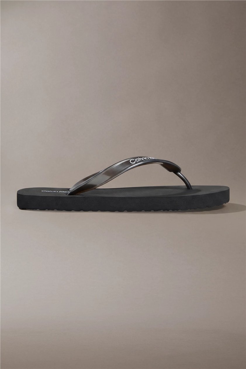 Calvin Klein Flip Flop Tpu Metall Kadın Terlik Siyah