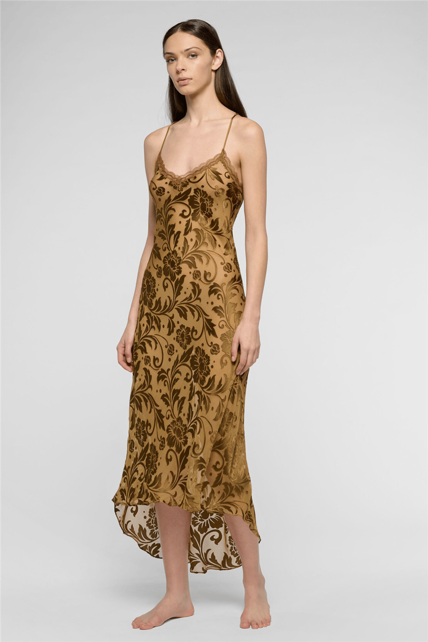 Luna di Seta Damask Devore' Negligee Kadın Gecelik