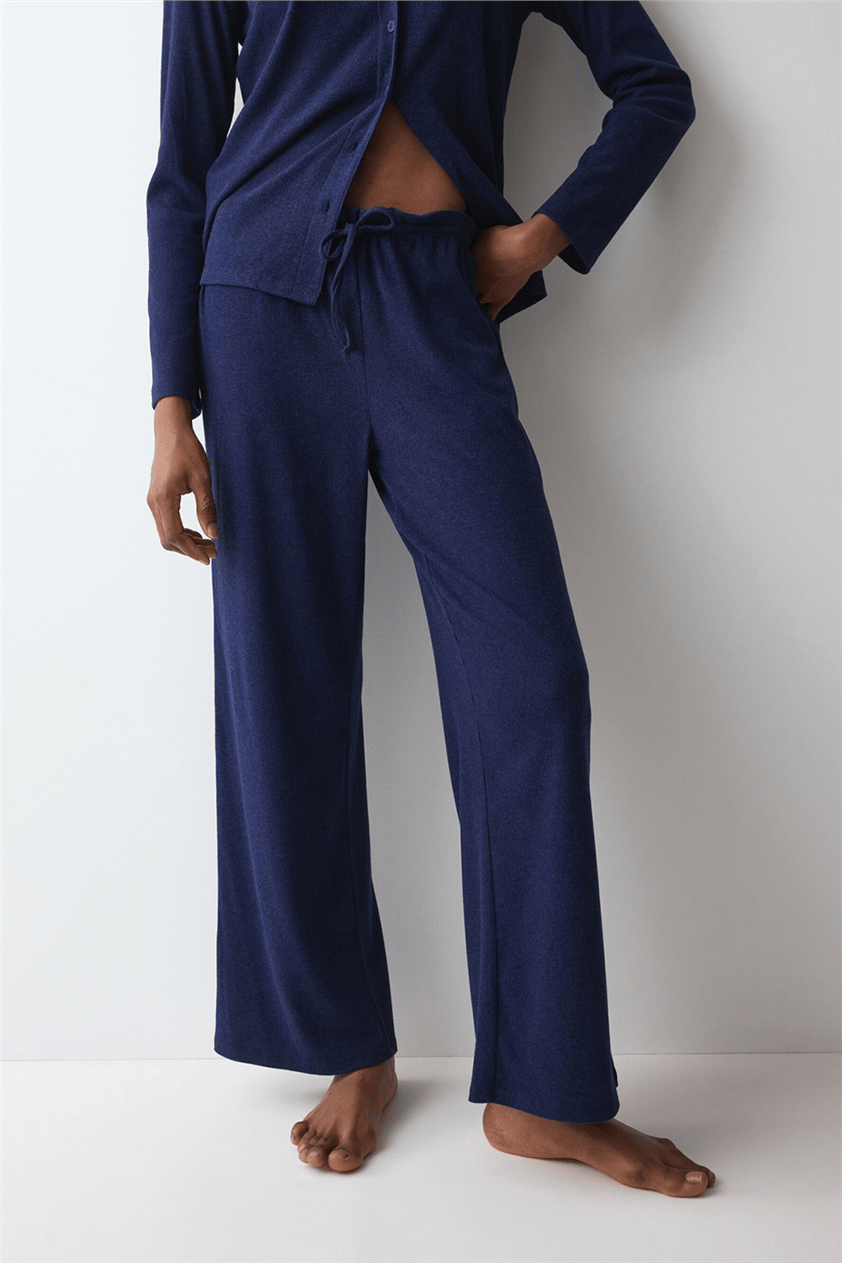 Triumph Mix & Match Trousers Soft Kadın Pijama Altı Mavi