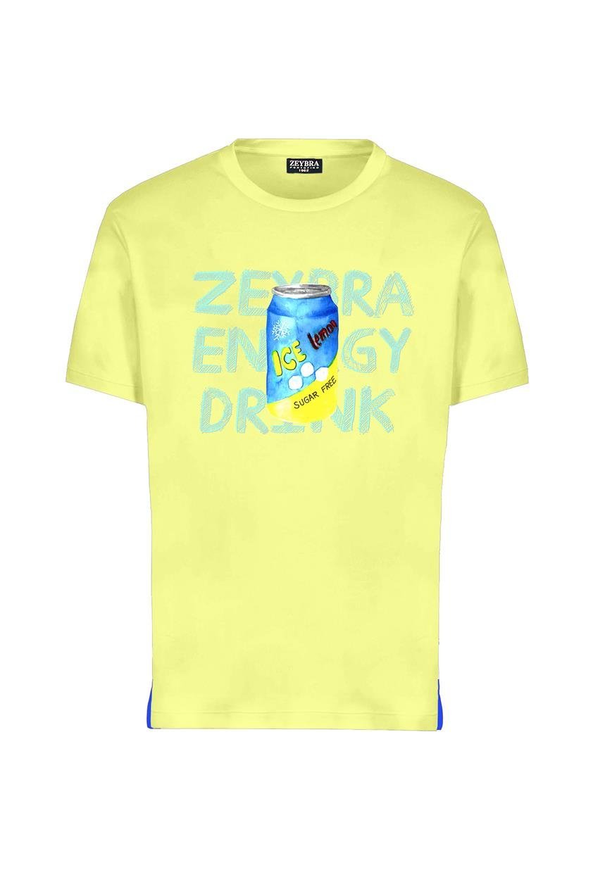 Zeybra Erkek Bisiklet Yaka T-Shirt