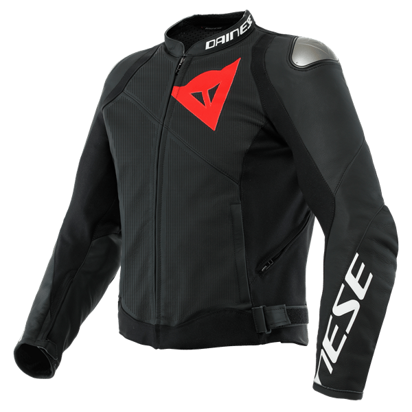 DAINESE/SPORTIVA LTHR JCKT PERF.BLK-MATT/BLK-MATT/BLK-MATT