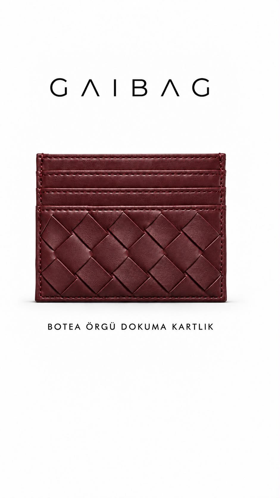 Botea Bordo Örgü Dokuma Kartlık