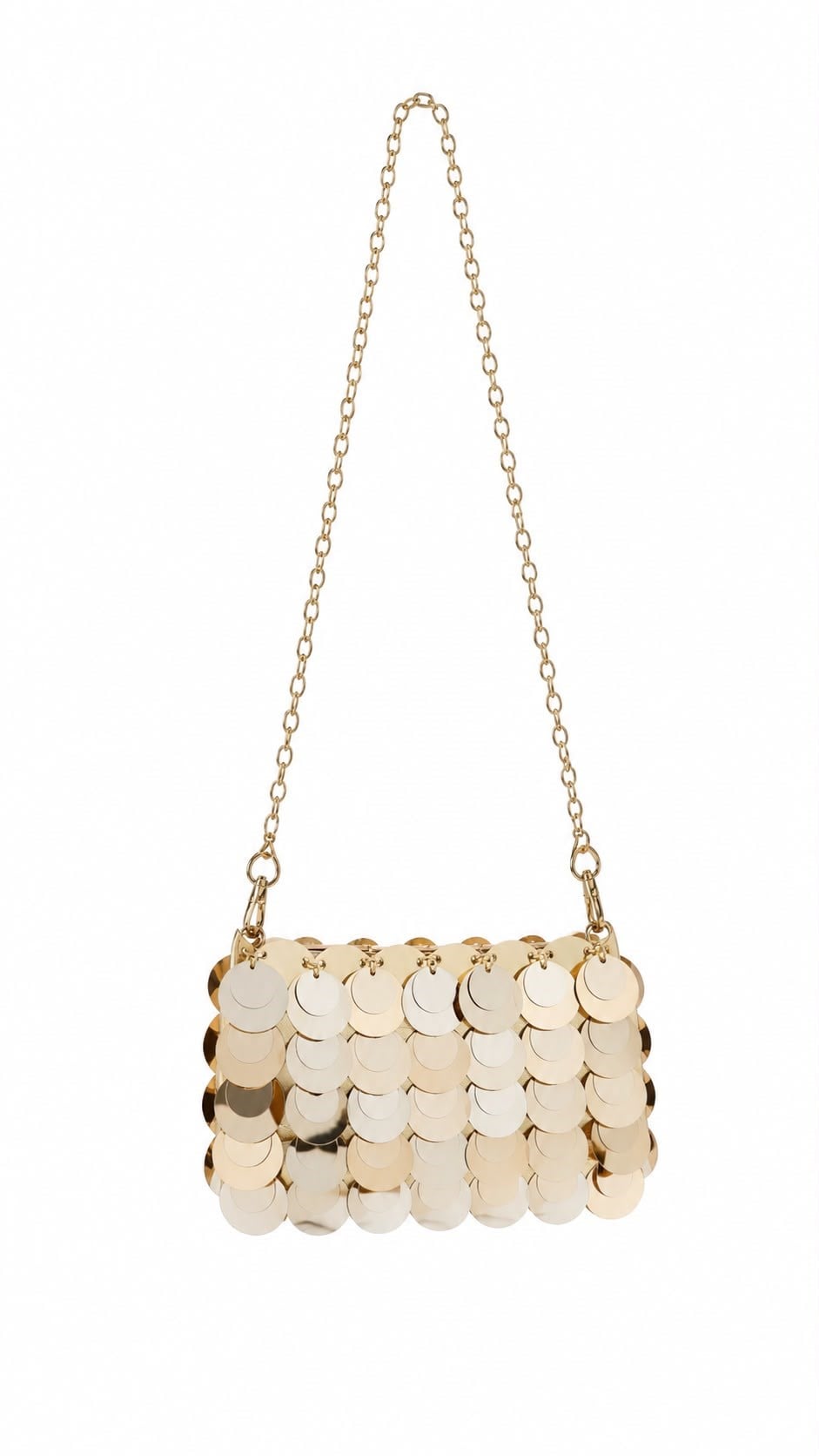 Mini Pullu Çanta Gold