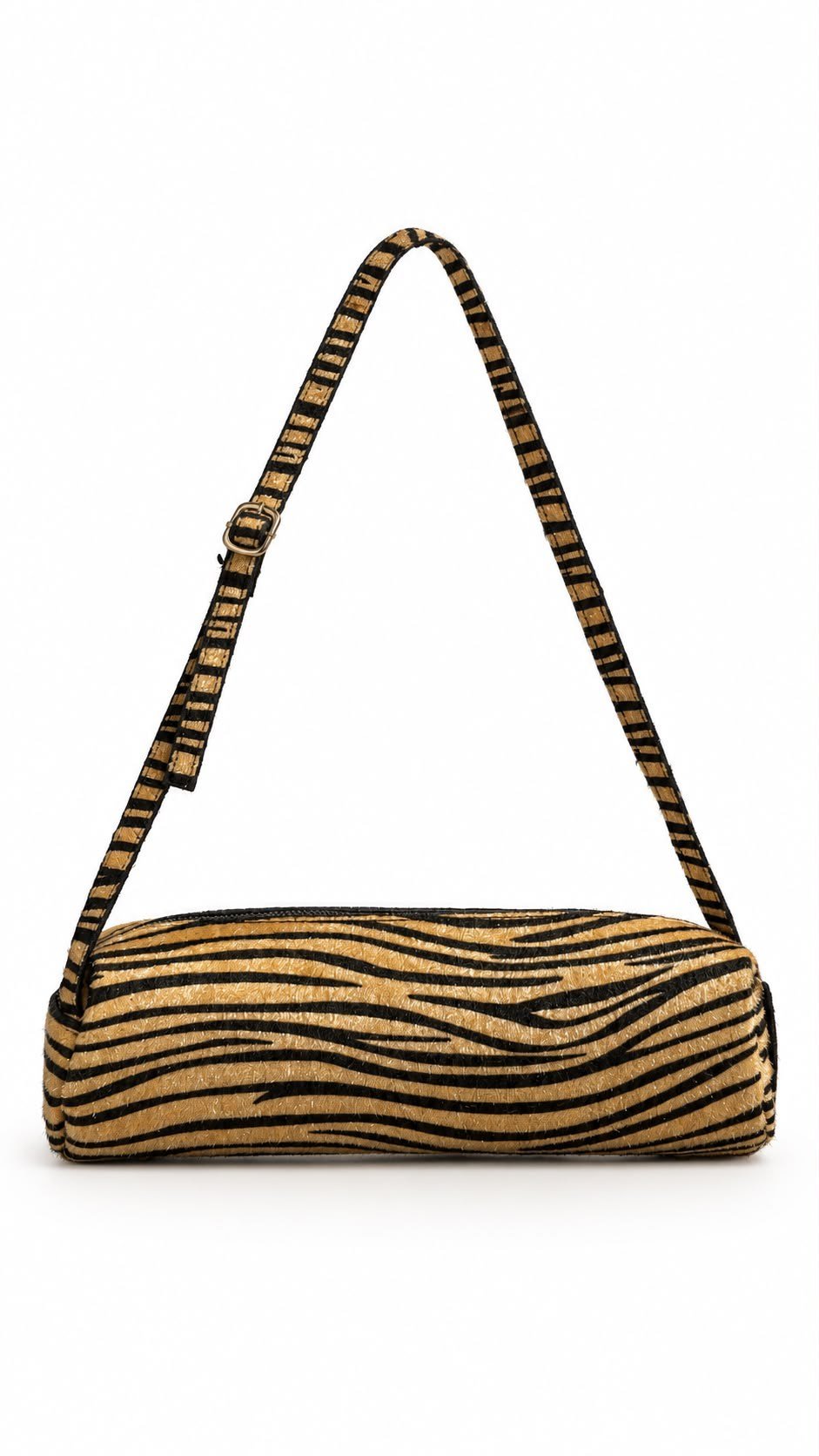 Zebra Desen Tüy Dokulu Baget Çanta