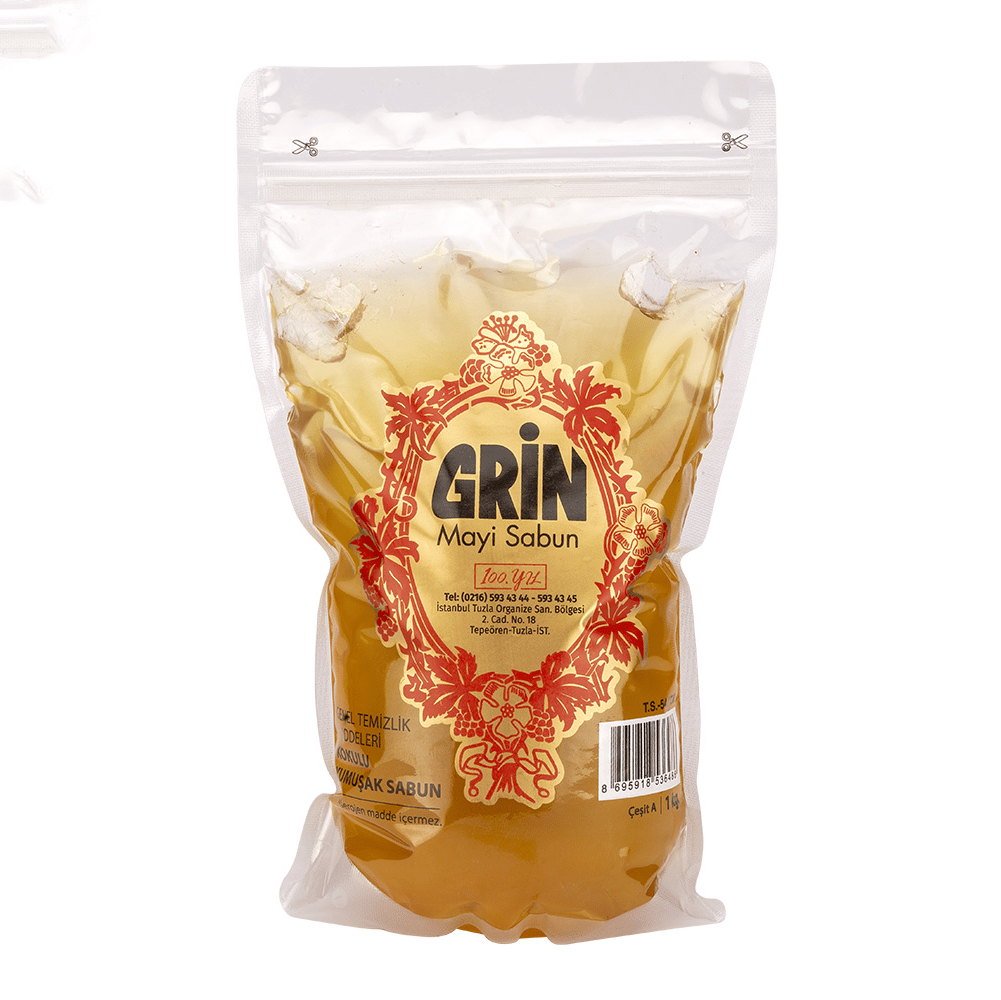 GRİN- 1 KG Arap Sabunu, Kokulu Jel Sabun, Ayçiçek Yağlı