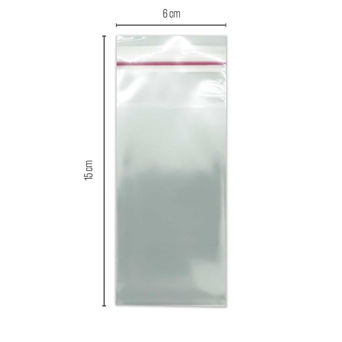 Bantlı Şeffaf Jelatin Poşet (OPP) 6x15 1000 Adet