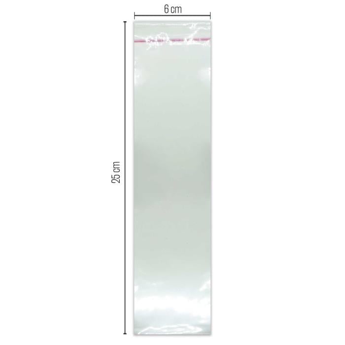 Bantlı Şeffaf Jelatin Poşet (OPP) 6x25 1000 Adet