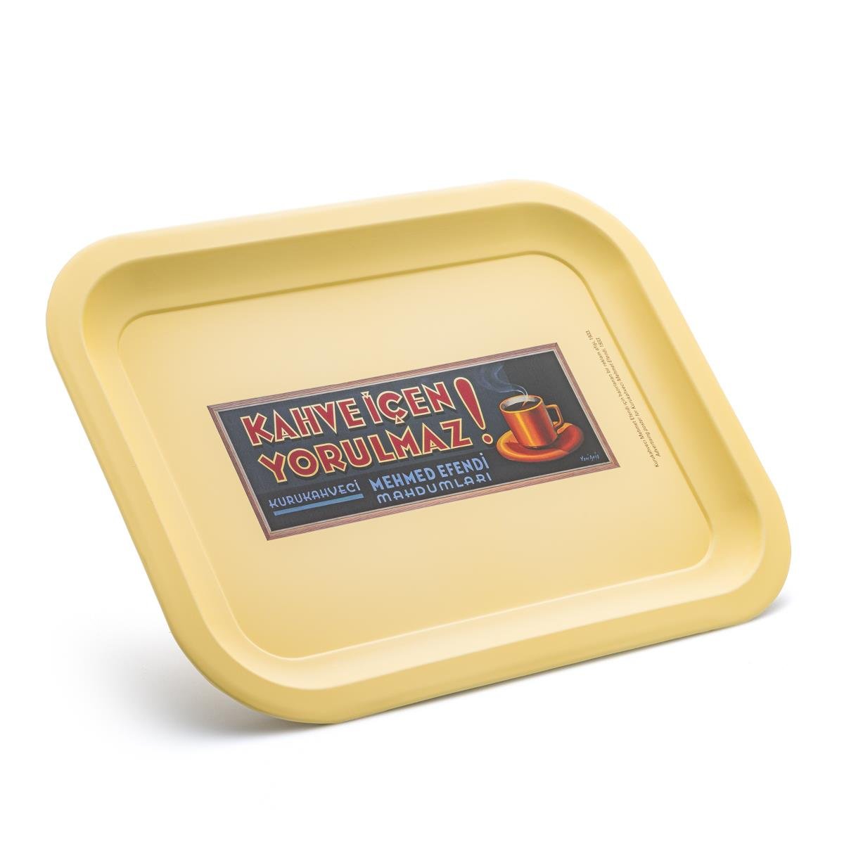 Retro Koleksiyon  Tepsi 'Kahve İçen Yorulmaz'