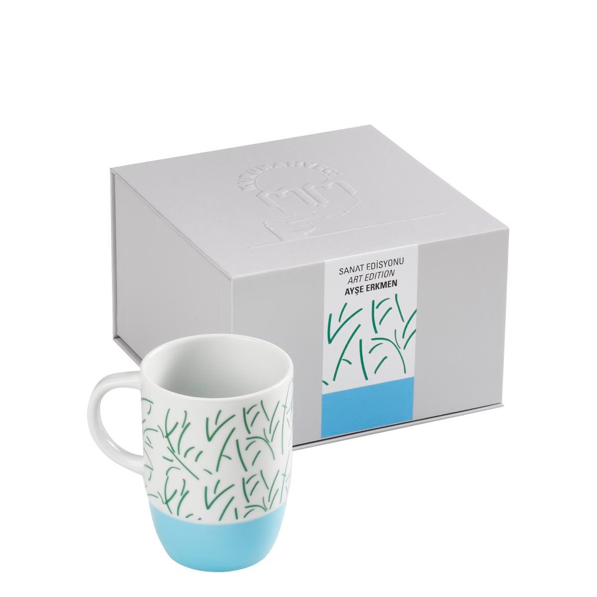 Sanat Edisyonu Ayşe Erkmen Serisi 'Yaprak Mavi' Kahve Kupası