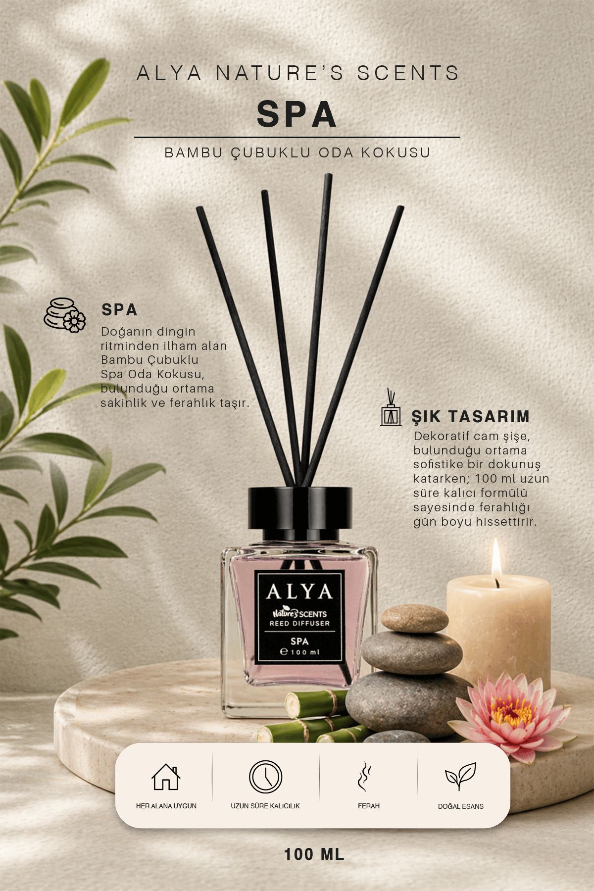 Nature's Scents Spa Bambu Çubuklu Oda Kokusu