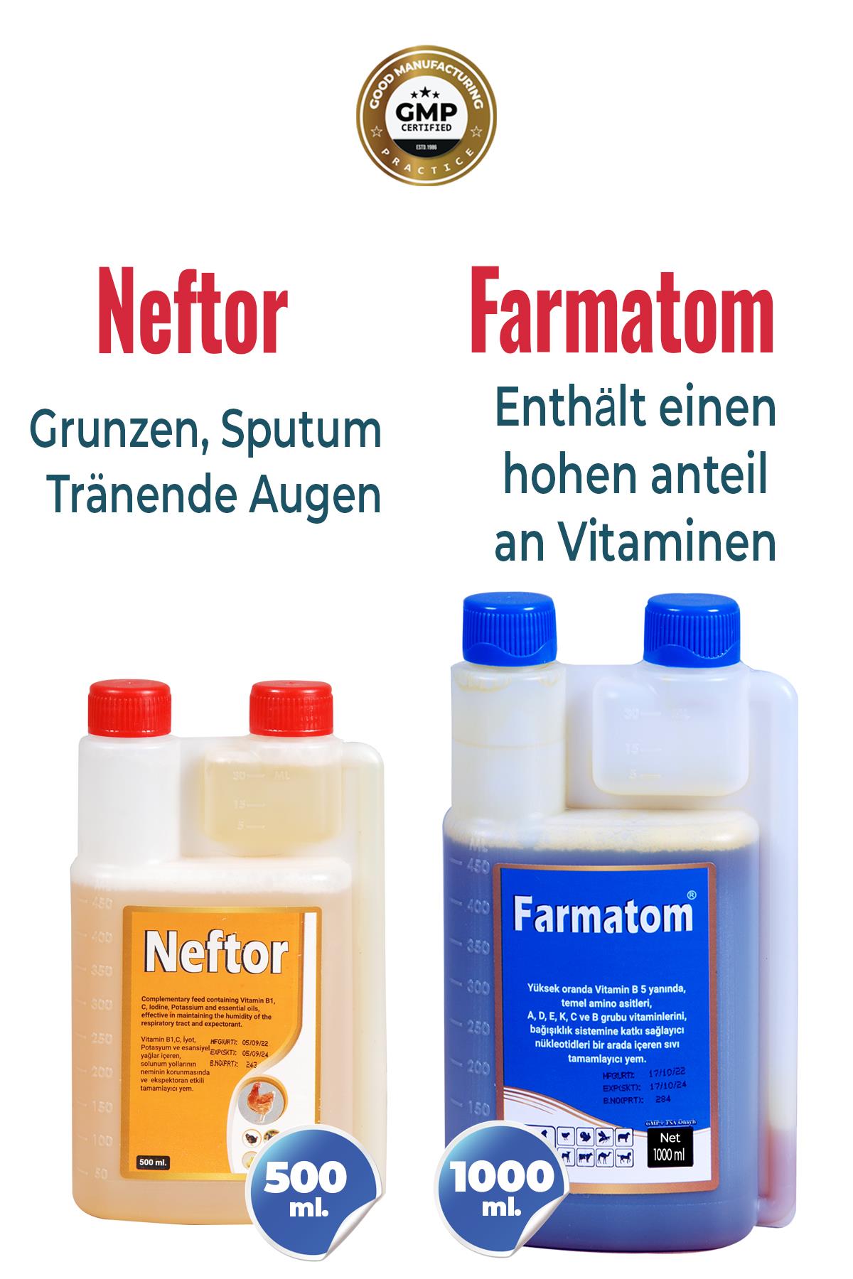 2-teiliges Flügelset 500 ml Neftor Wheezing 500 ml Farmatom Vitamin