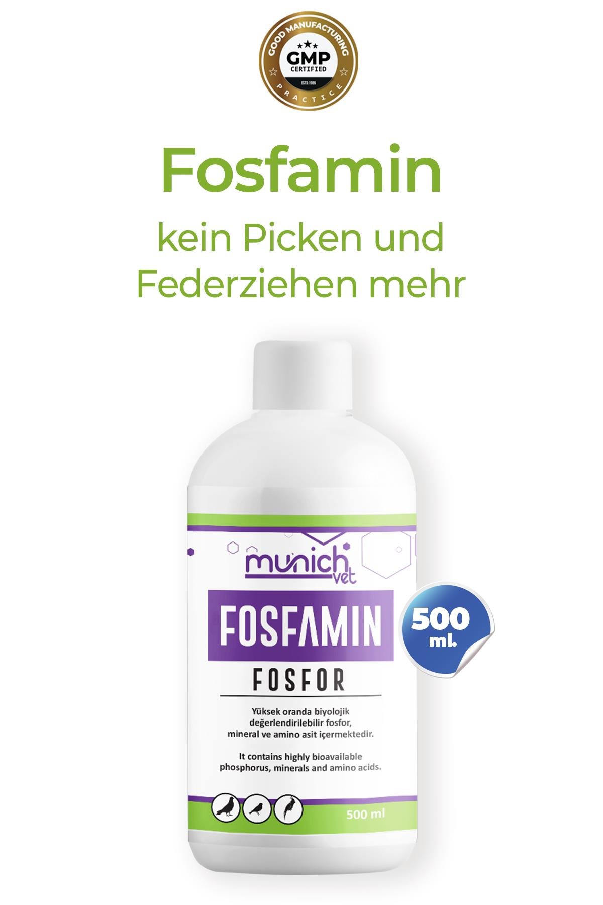 Fosfamin gegen Picken und Federziehen 500 ml 