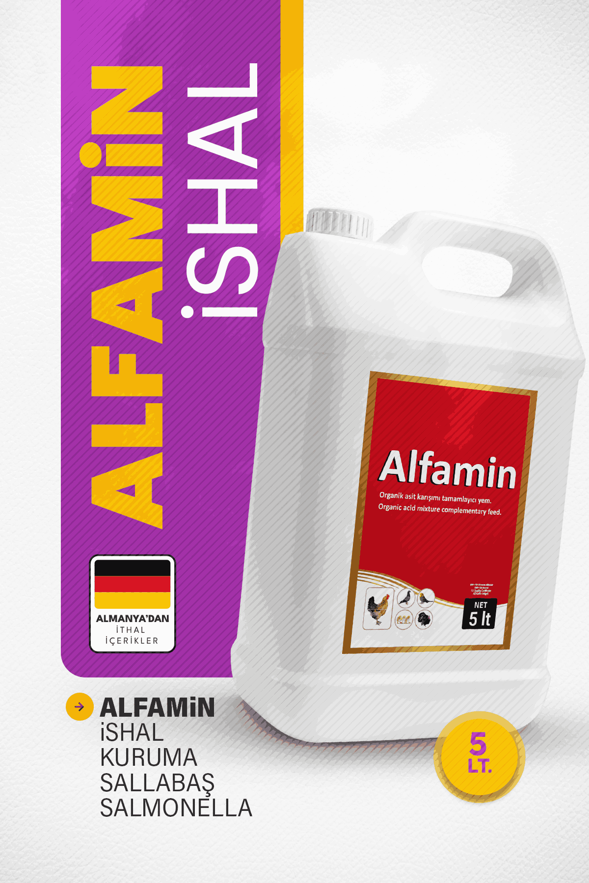 Munich Vet Alfamin İshal Sallabaş ve Kuruma Ürünü 5 litre