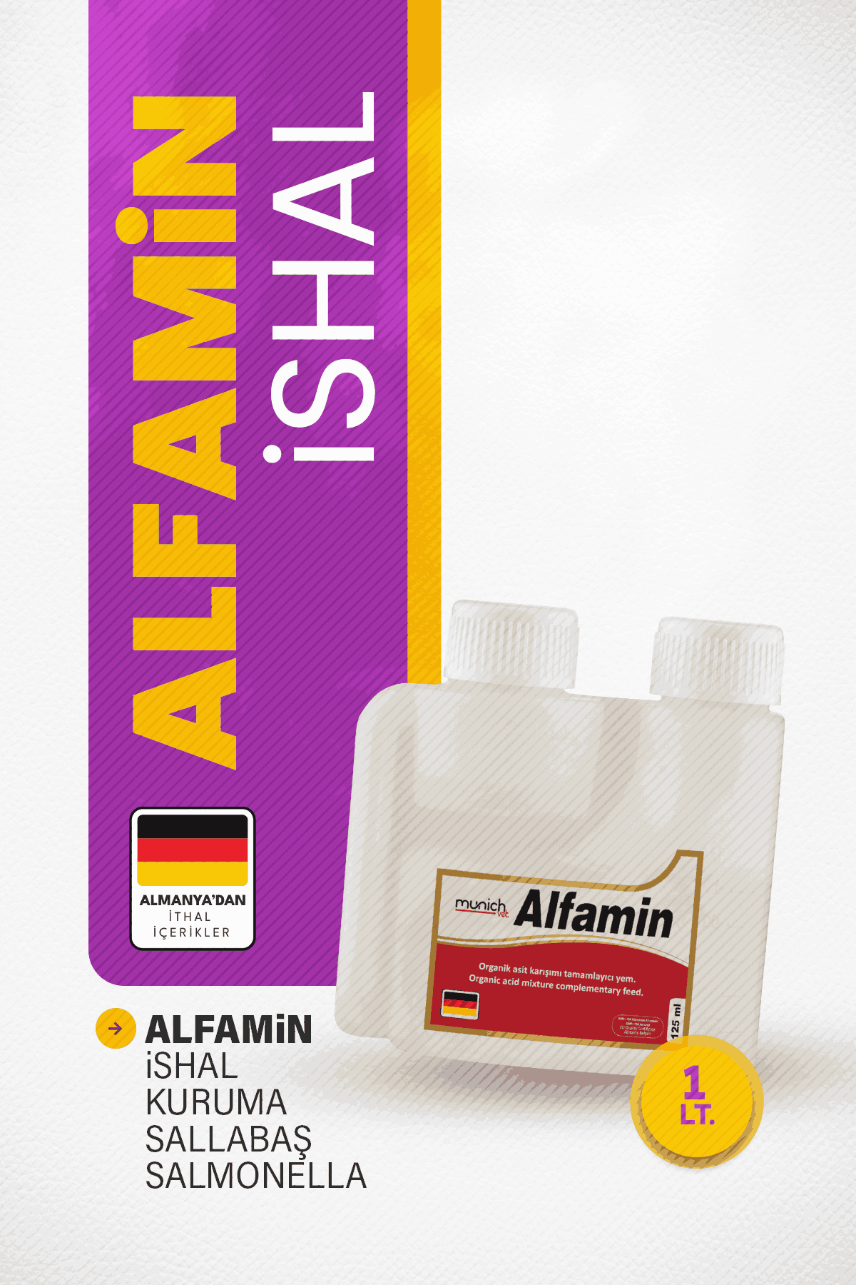 Munich Vet Alfamin İshal Sallabaş ve Kuruma Ürünü 125 ml