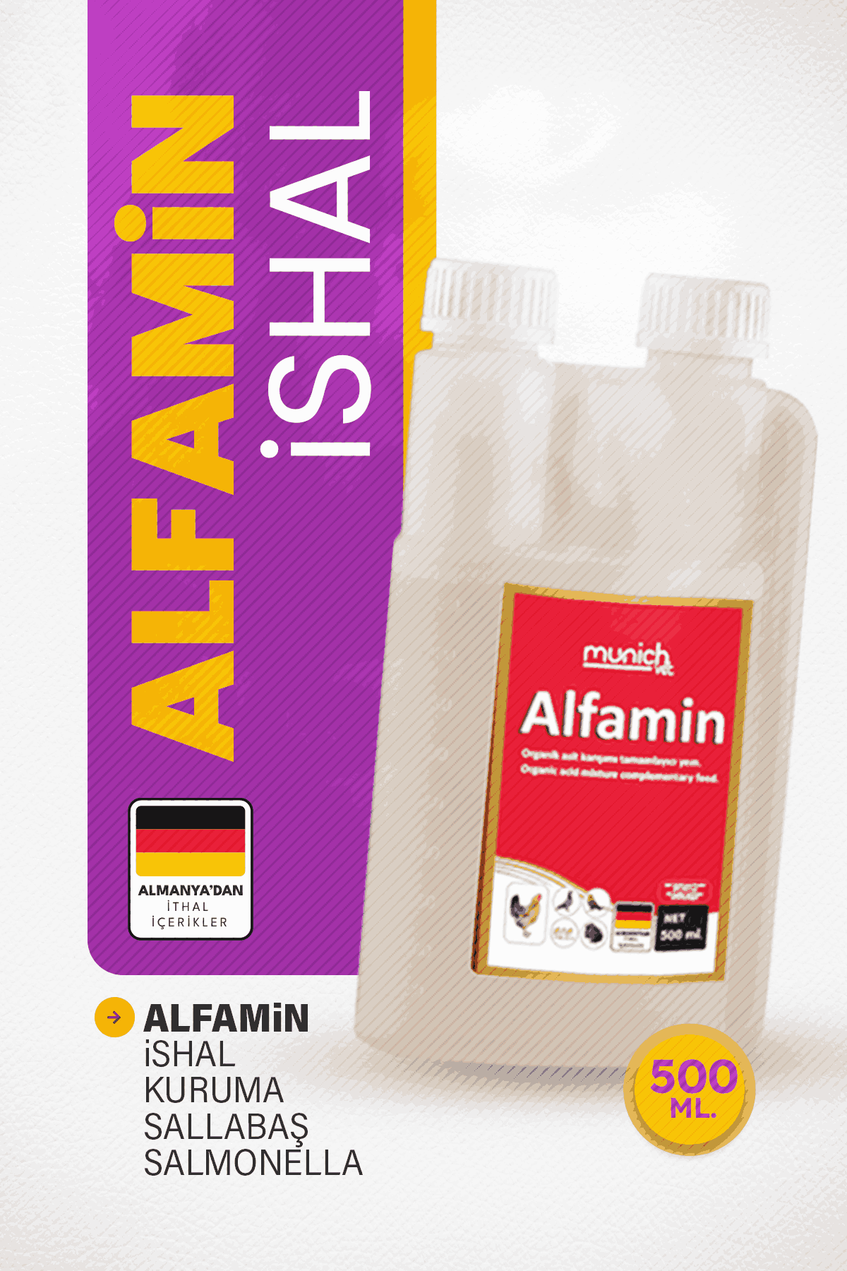 Munich Vet Alfamin İshal Sallabaş ve Kuruma Ürünü 500 ml