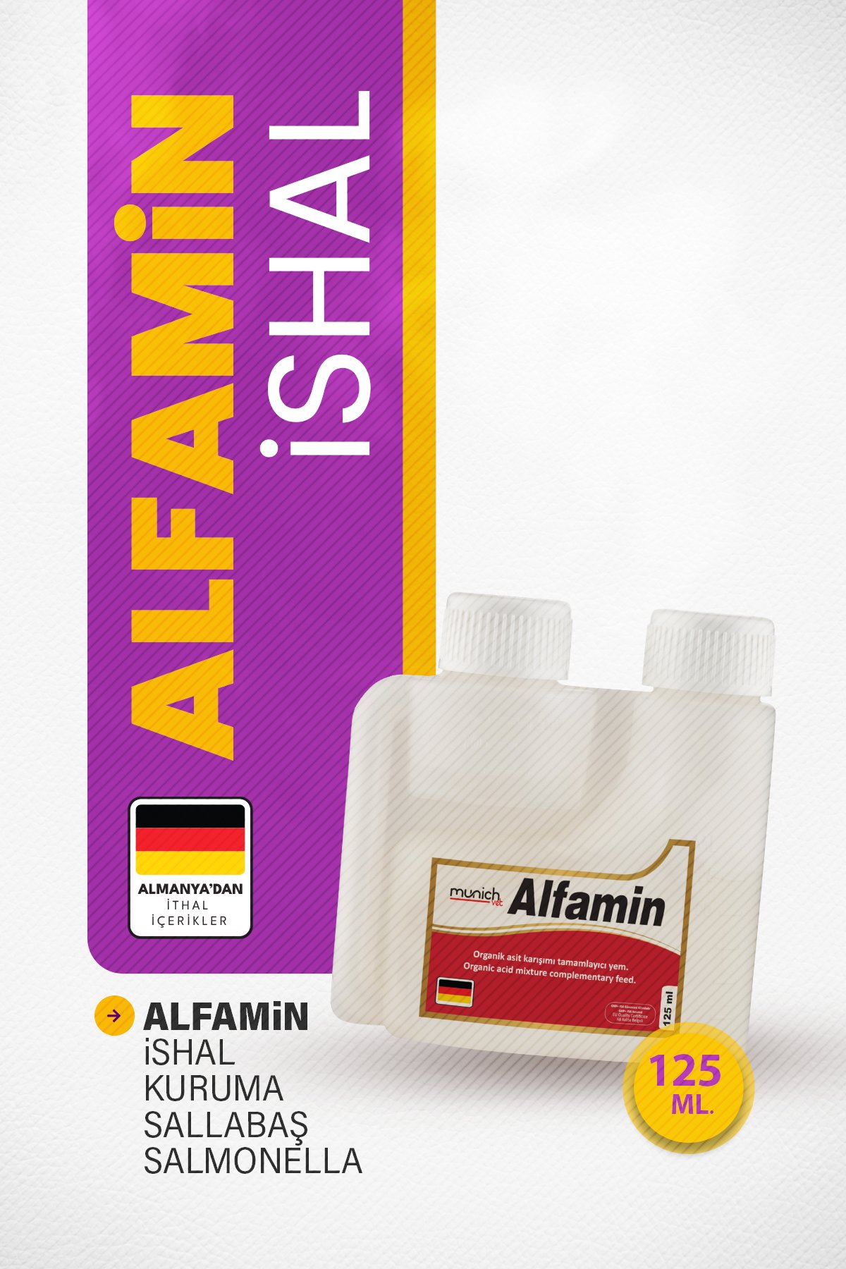 Munich Vet Alfamin İshal Sallabaş ve Kuruma Ürünü 125 ml