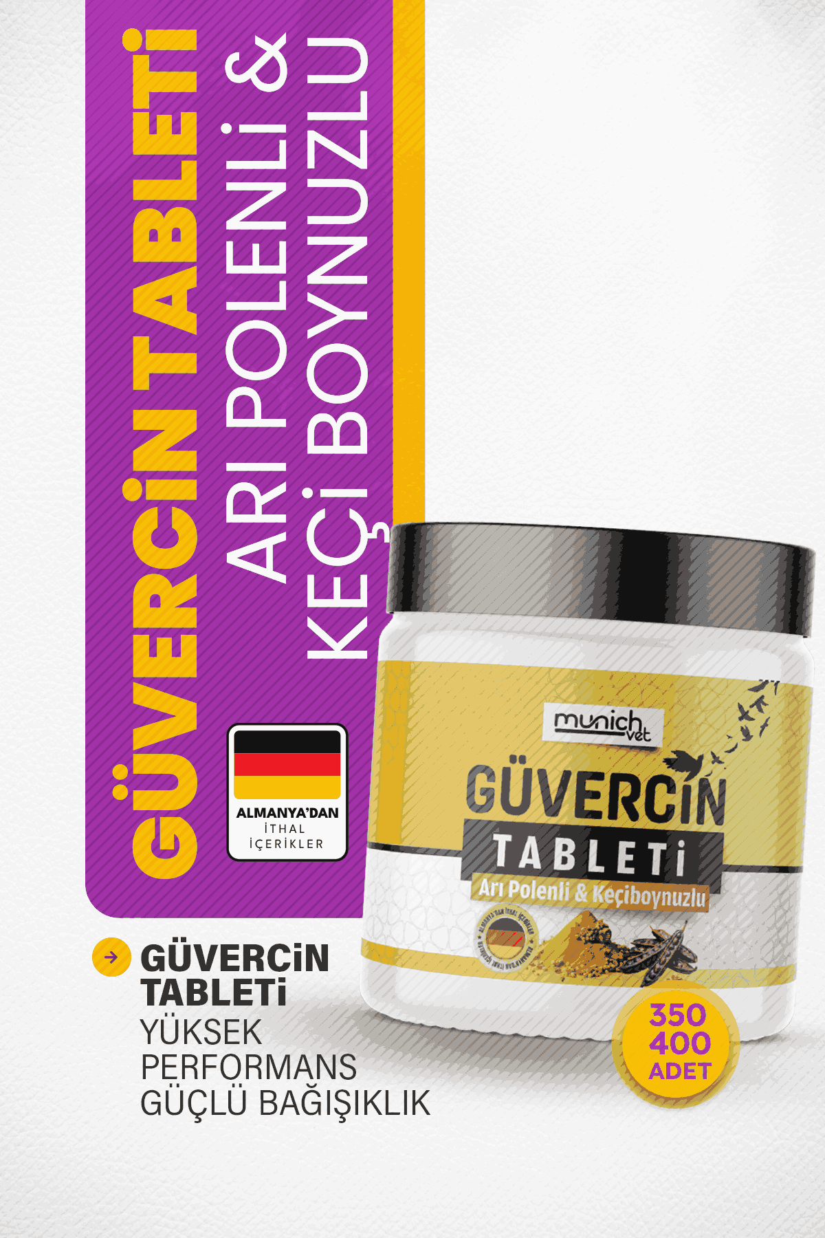 Munich Vet Arı Polenli Keçiboynuzlu Güvercin Tableti