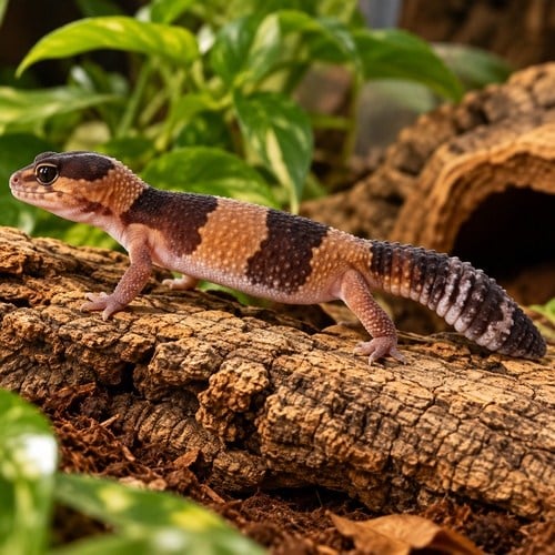 African Fat Tailed Gecko Çizgili (RESMİ BELGELİ ÇİPLİ)