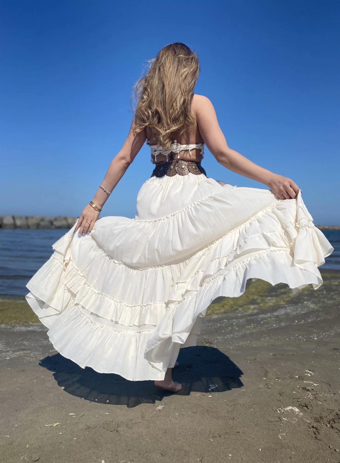 KREM KETEN  VOLANLI ETEK