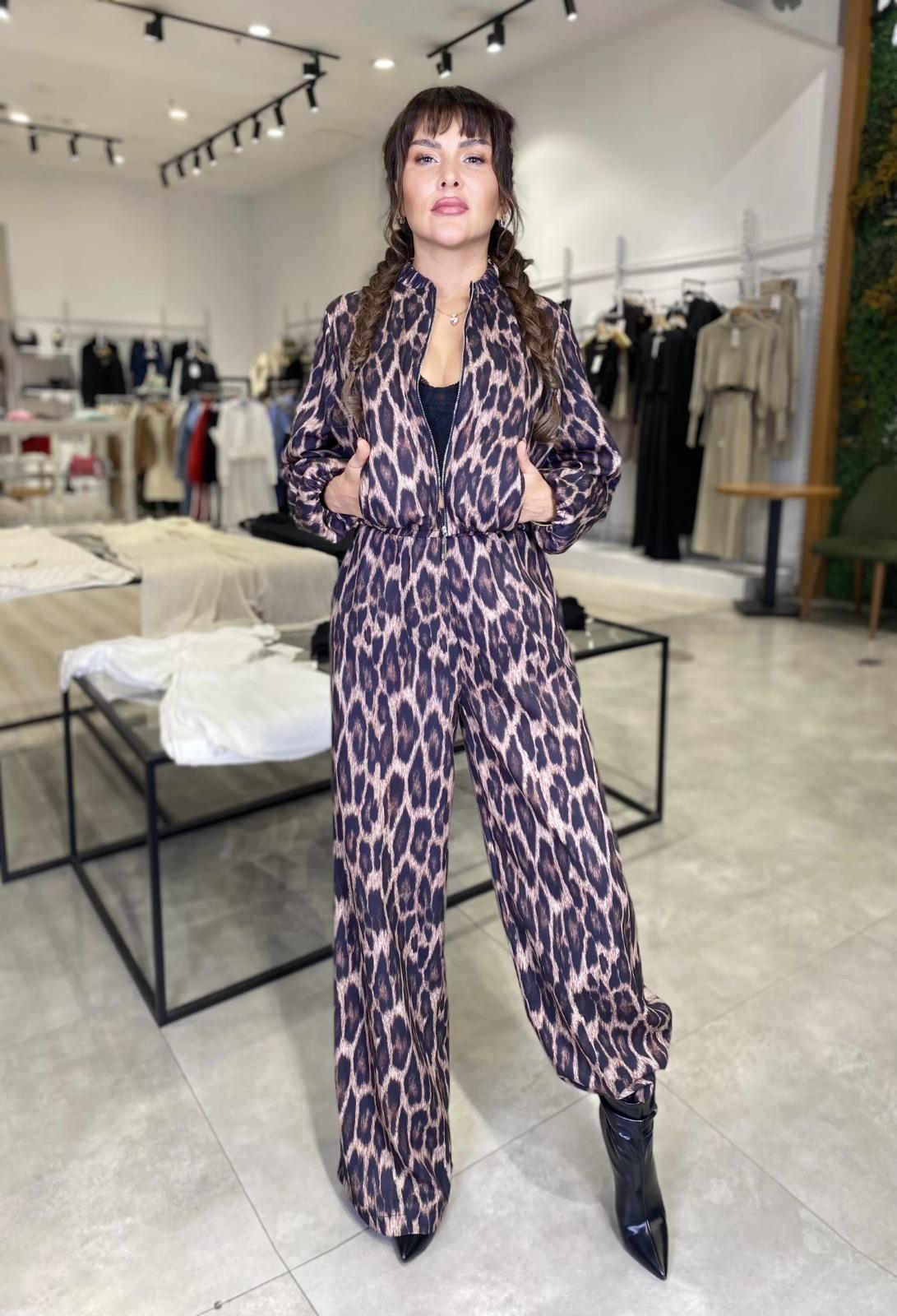 LEOPAR DESENLİ BOMBER CEKET