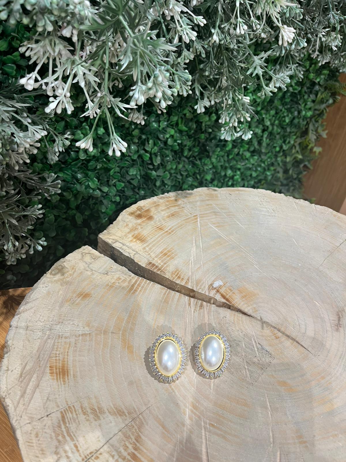 SWAROVSKİ KAPLAMALI İNCİ KÜPE