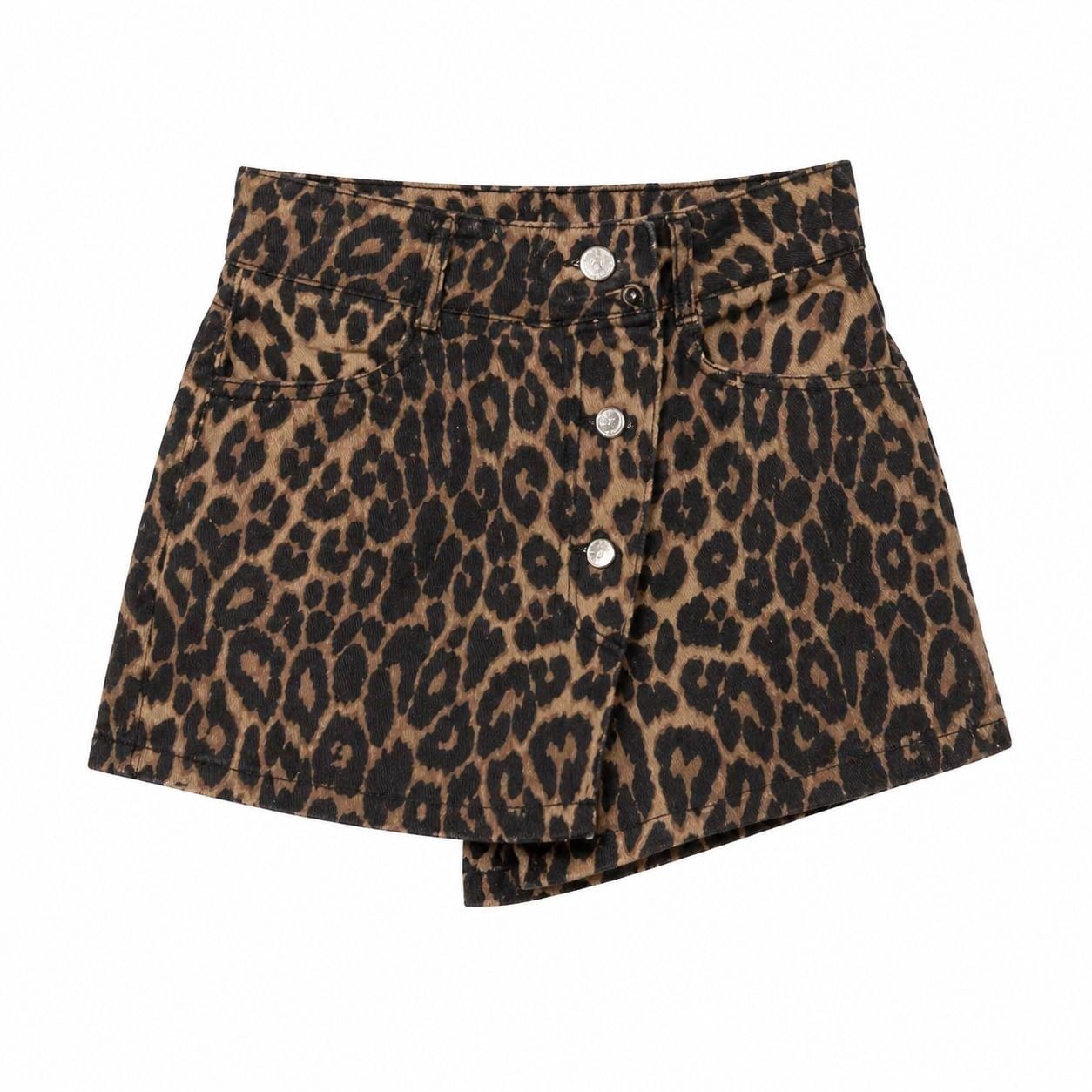 Leopar Desen Şort Etek Kız Çocuk Yazlık Şık Model