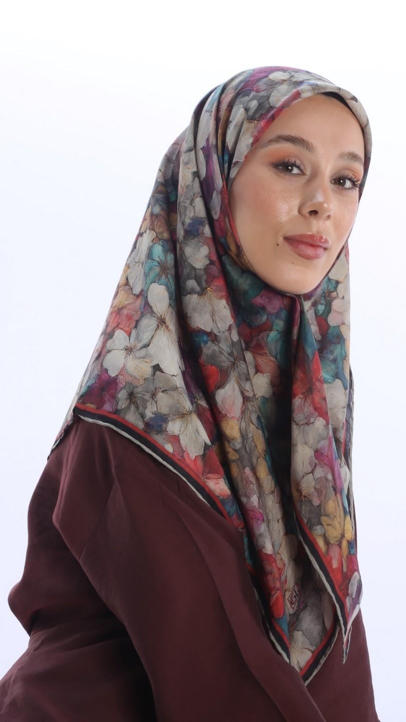 FİORA DESEN EŞARP SİYAH-7