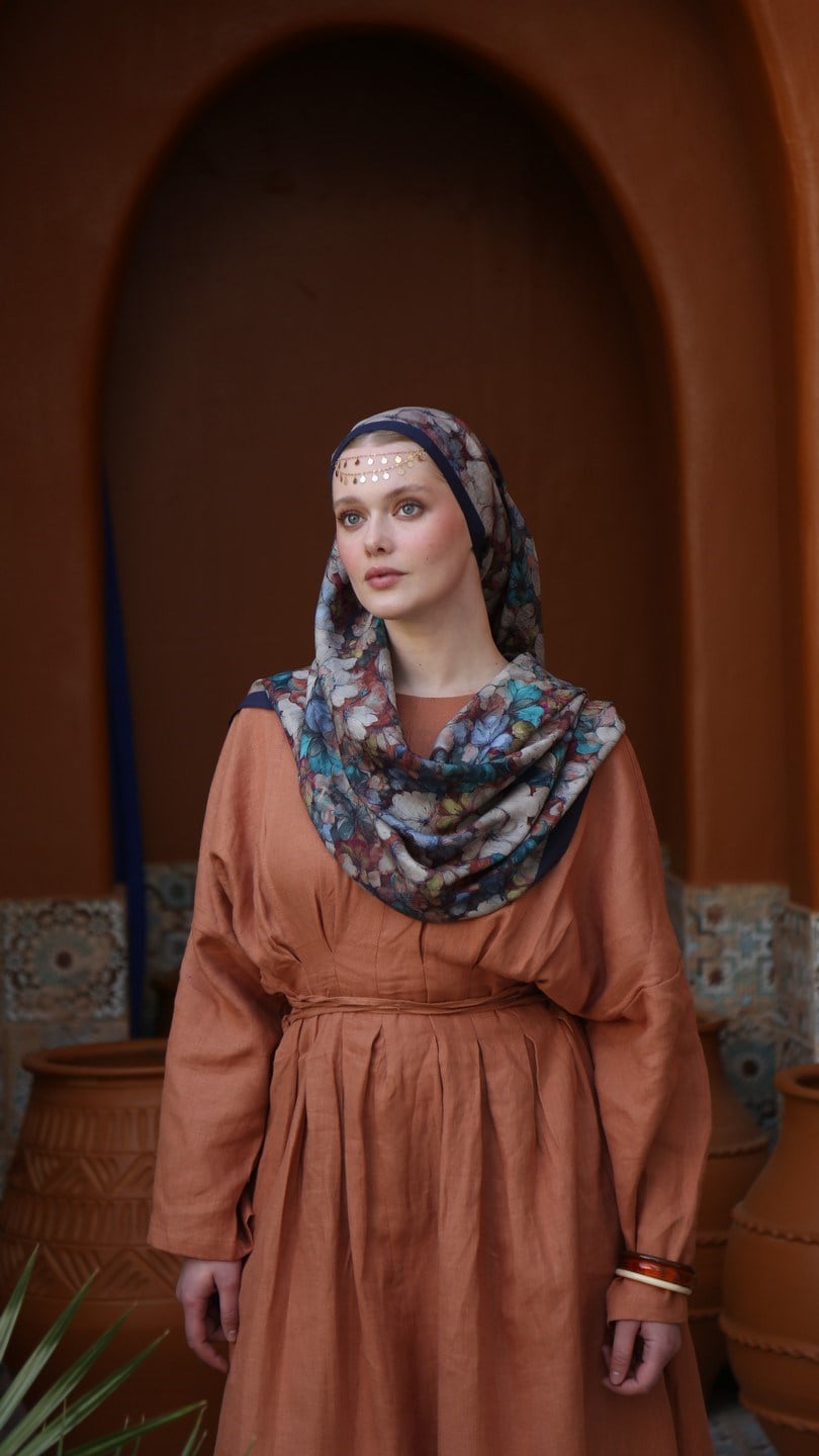 FIORA DESEN ŞAL LACİVERT
