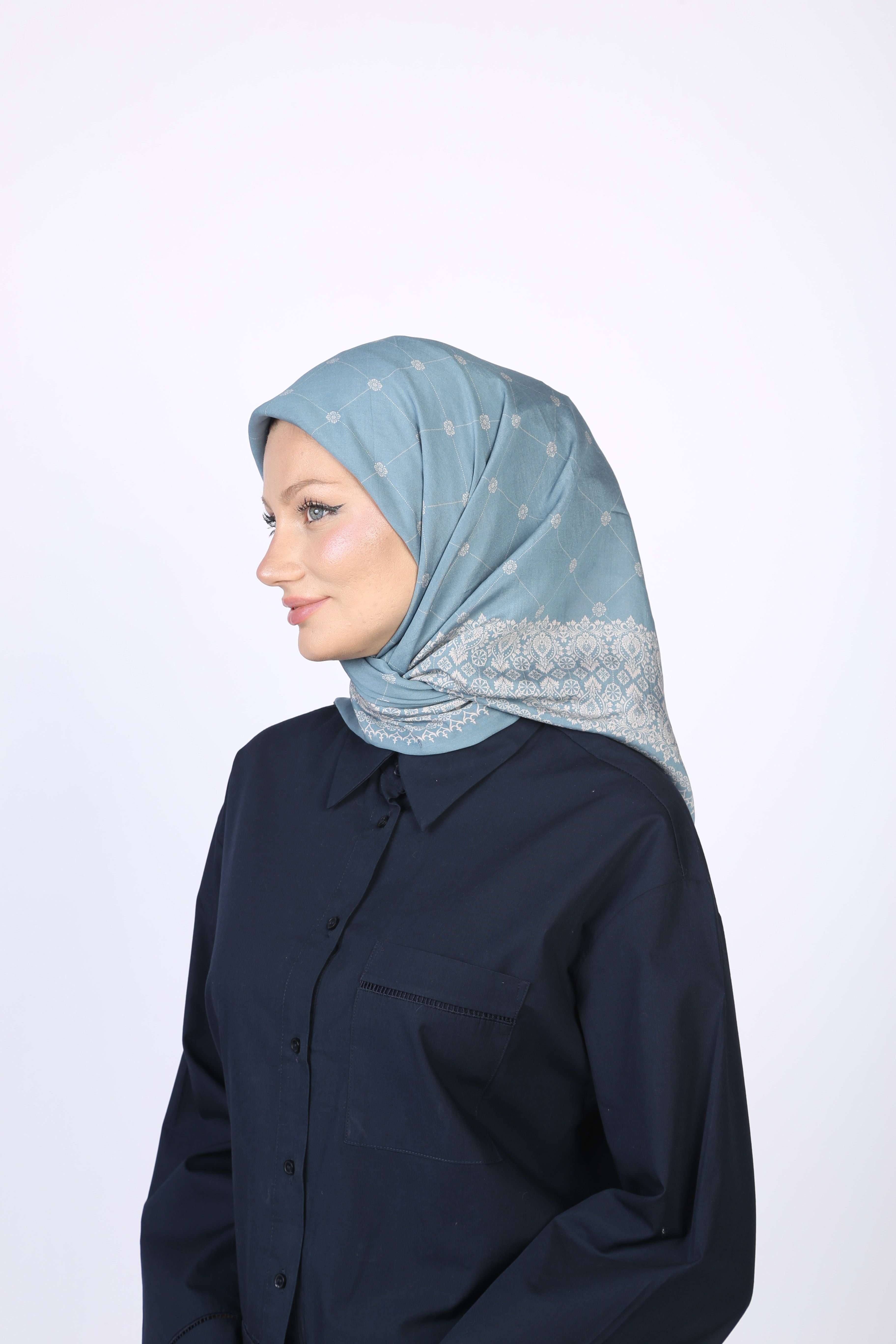 Lina Desen Eşarp Mavi