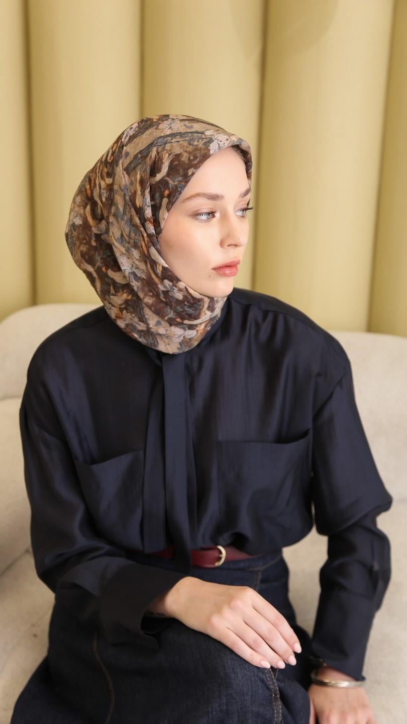 LUMİERA DESEN EŞARP BEJ