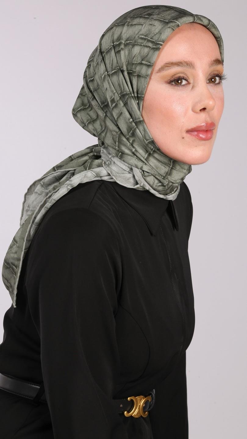 LUMİNA DESEN EŞARP MİNT YEŞİL