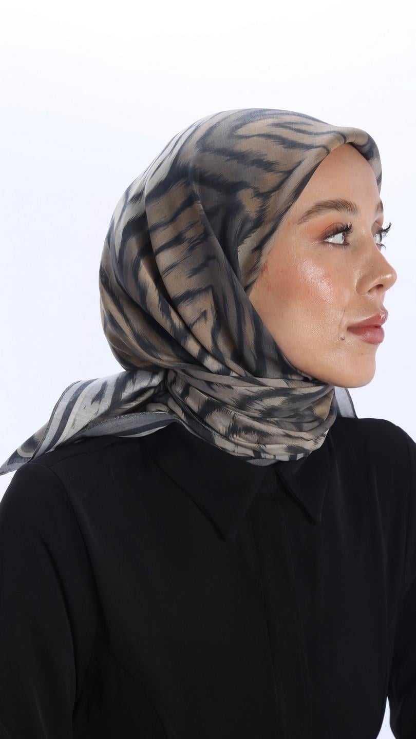 OLVERA DESEN EŞARP SİYAH-3