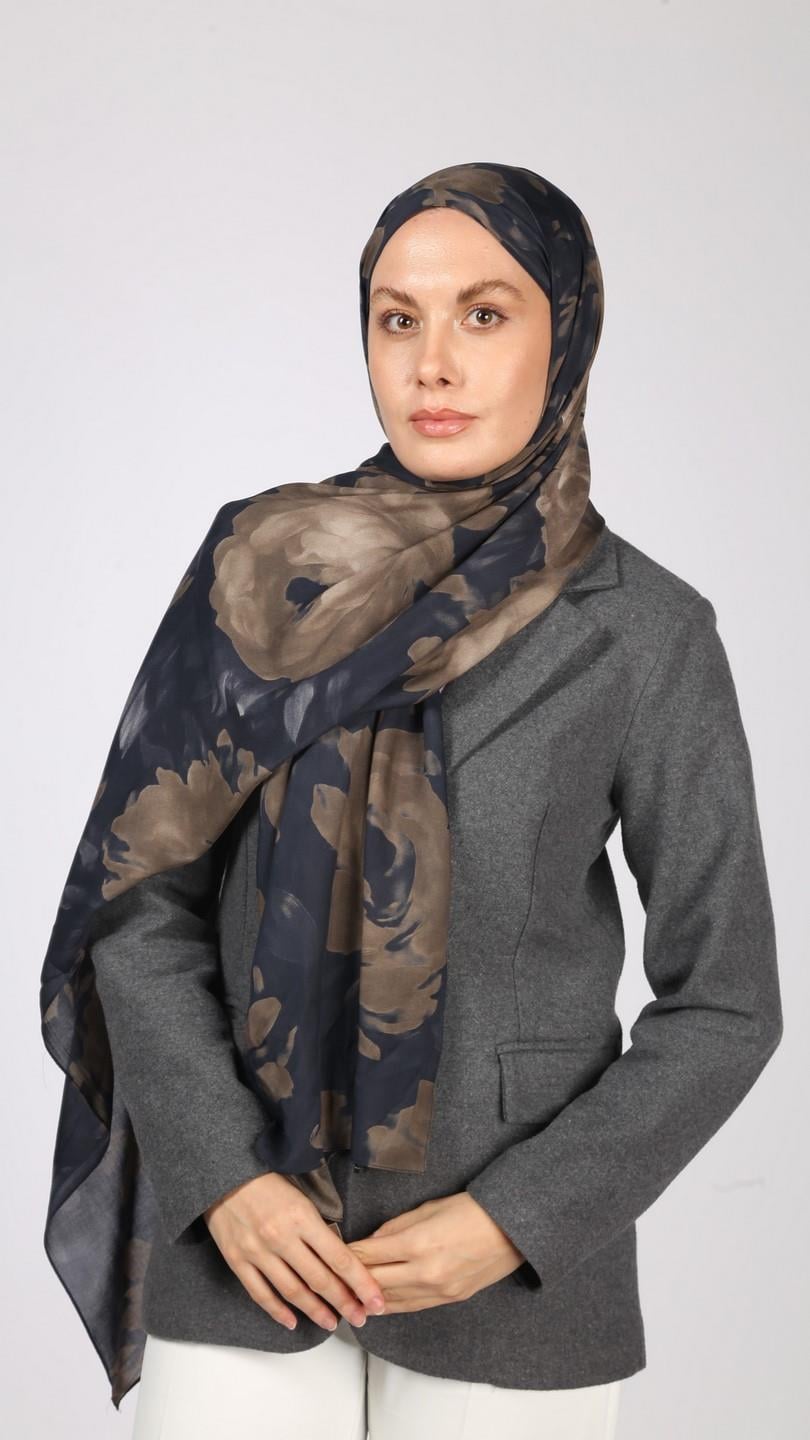 PEONY DESEN ŞAL LACİVERT