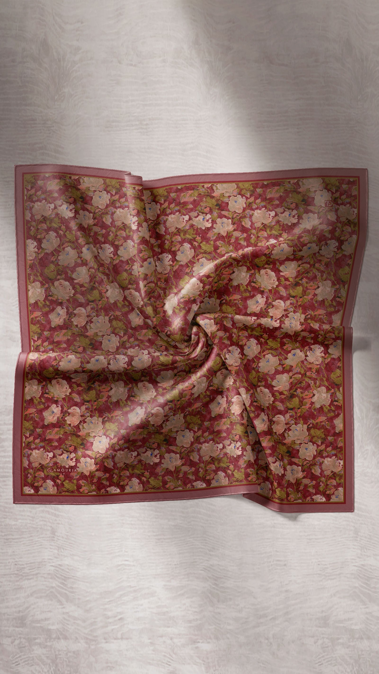 ROSELİER DESEN EŞARP BORDO