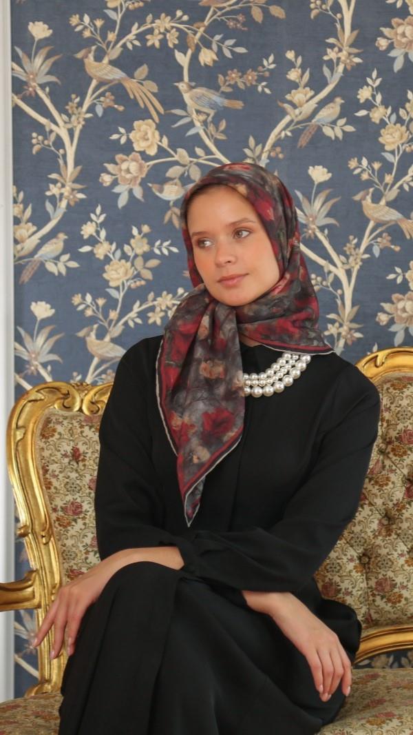 ROSEVELLE DESEN EŞARP SİYAH-4