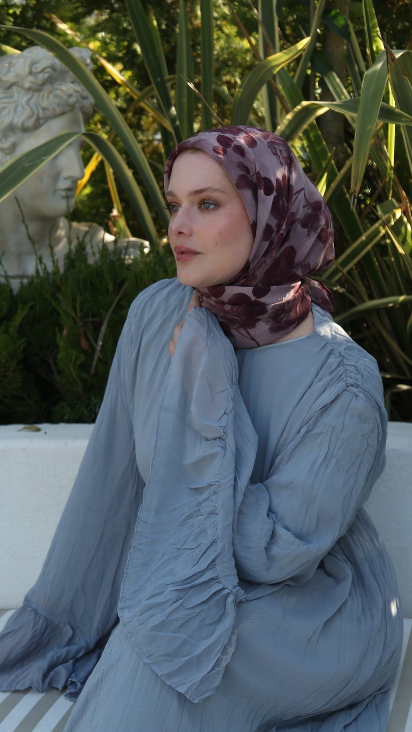 ROZA DESEN EŞARP MÜRDÜM