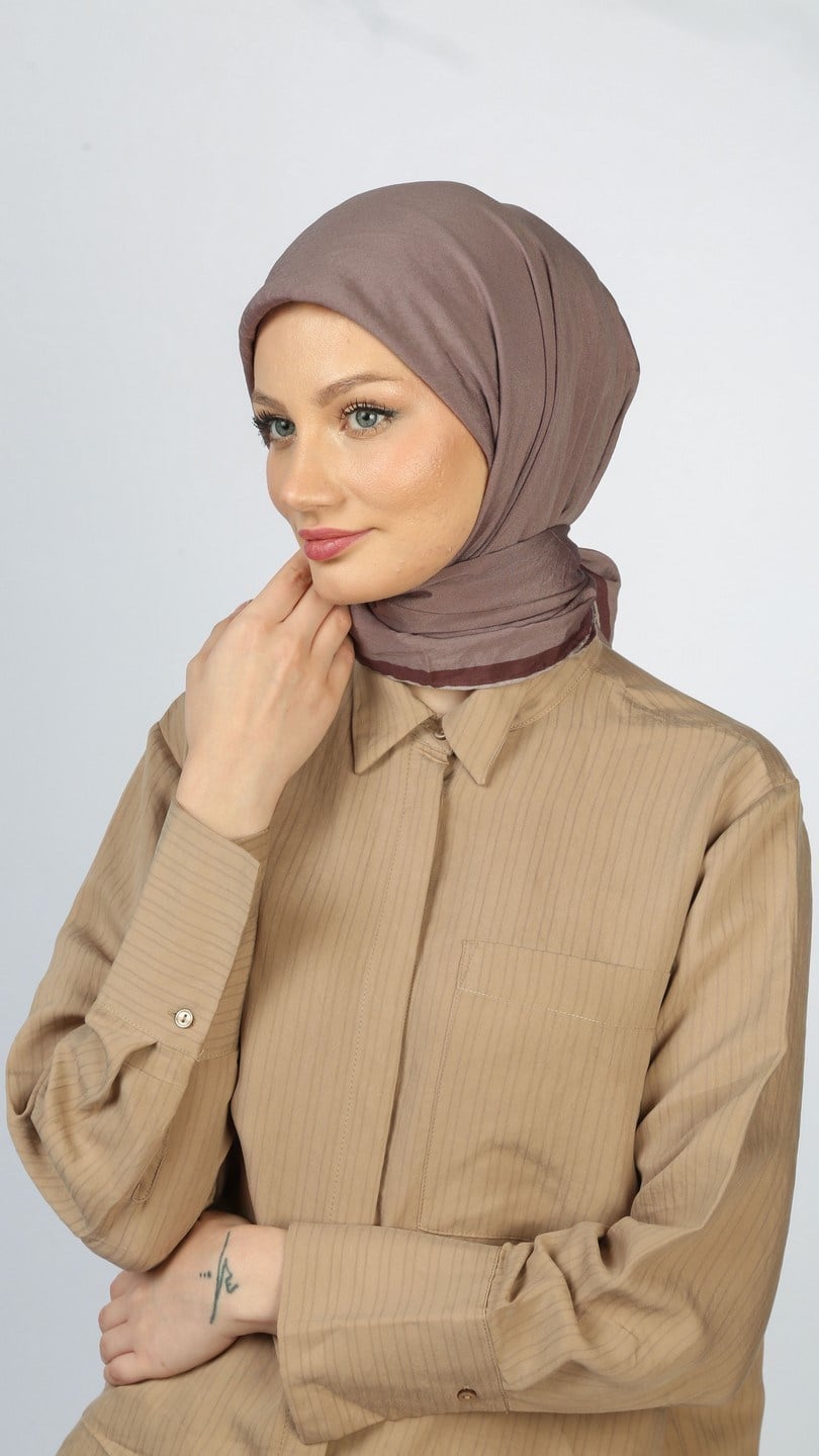 SOFT FRAME DESEN EŞARP AÇIK LİLA