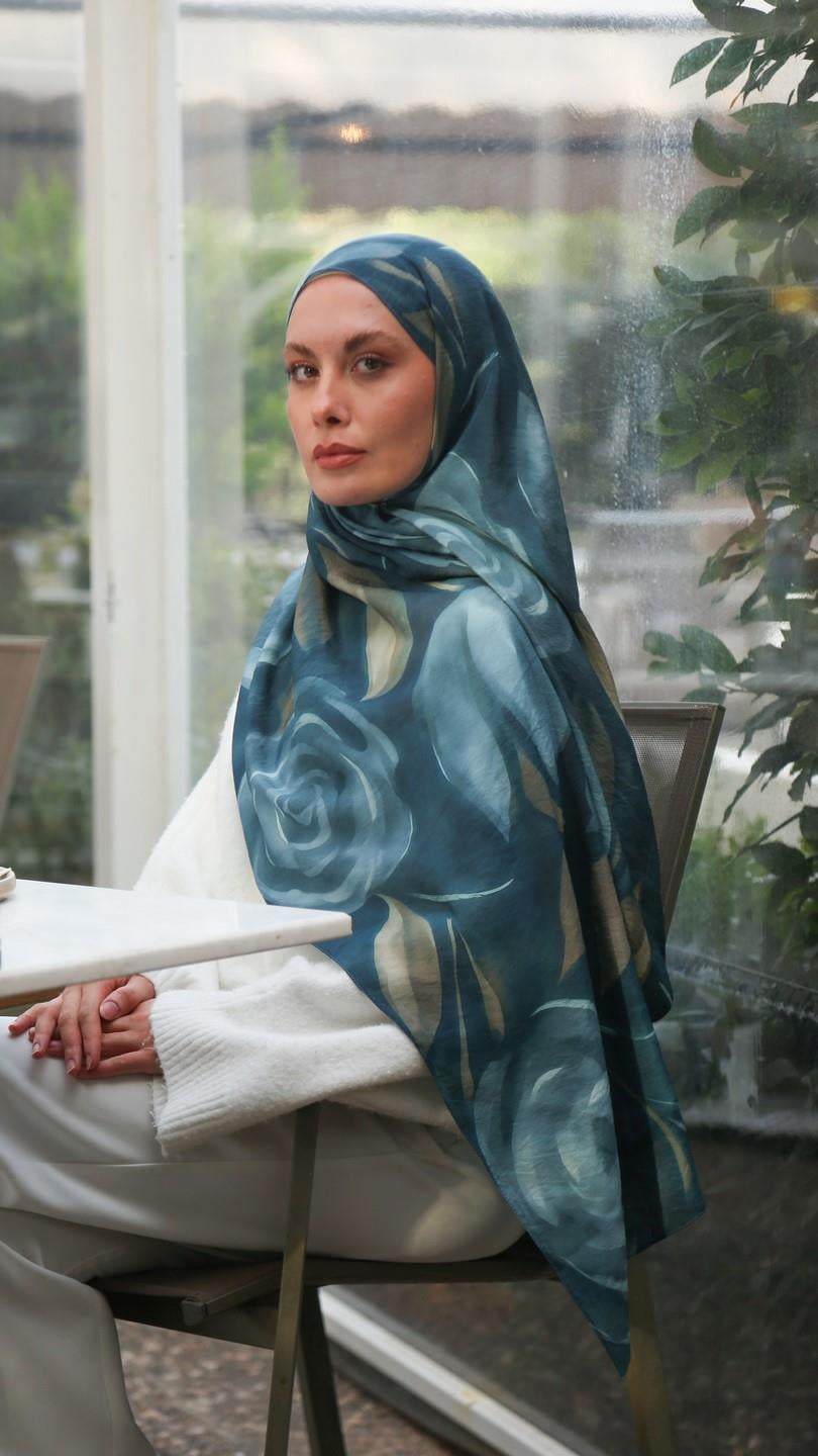 VALERIA DESEN ŞAL TURKUAZ