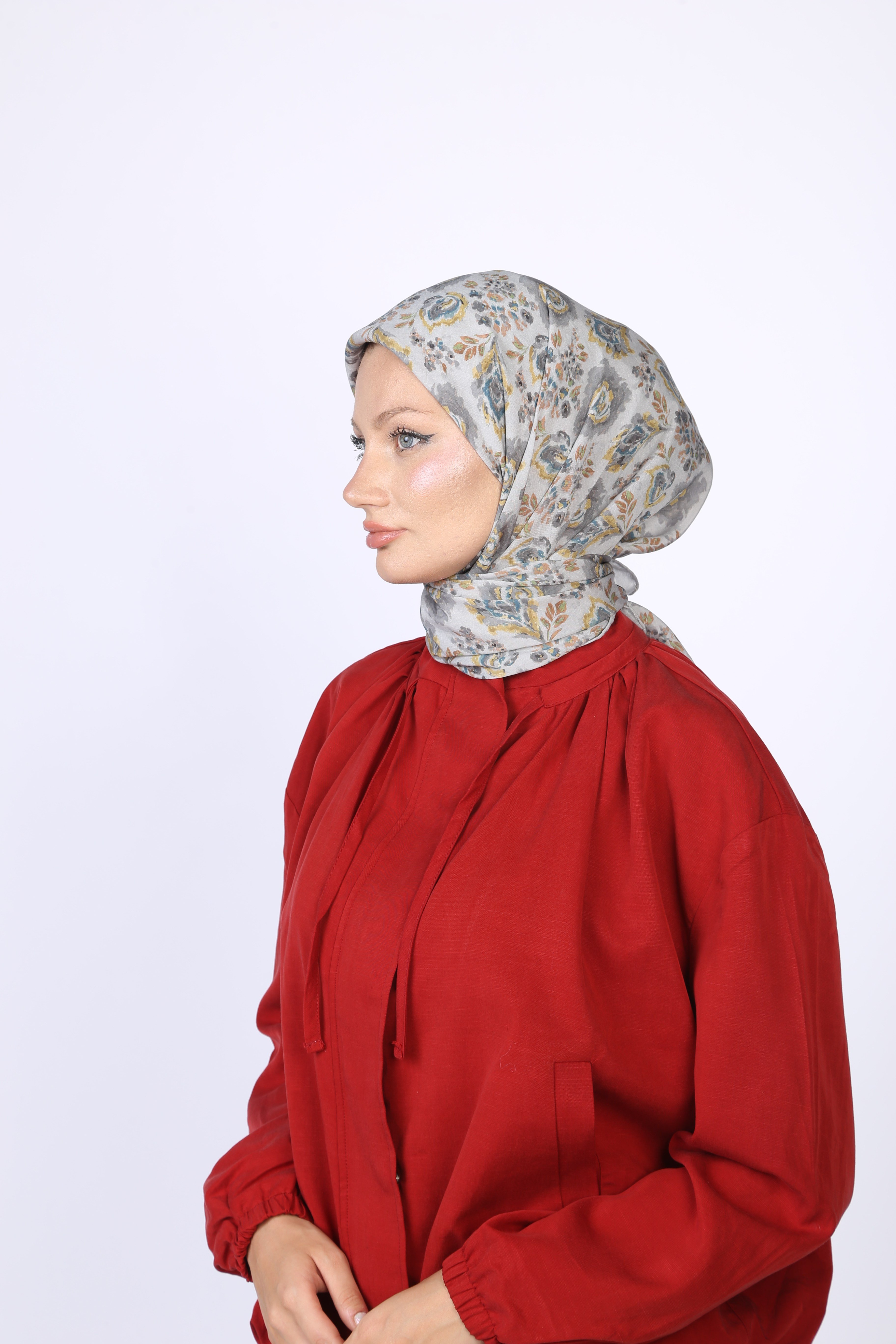 Vina Desen Eşarp Gri
