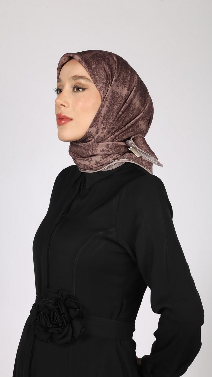 VİNTAGE DESEN EŞARP PEMBE