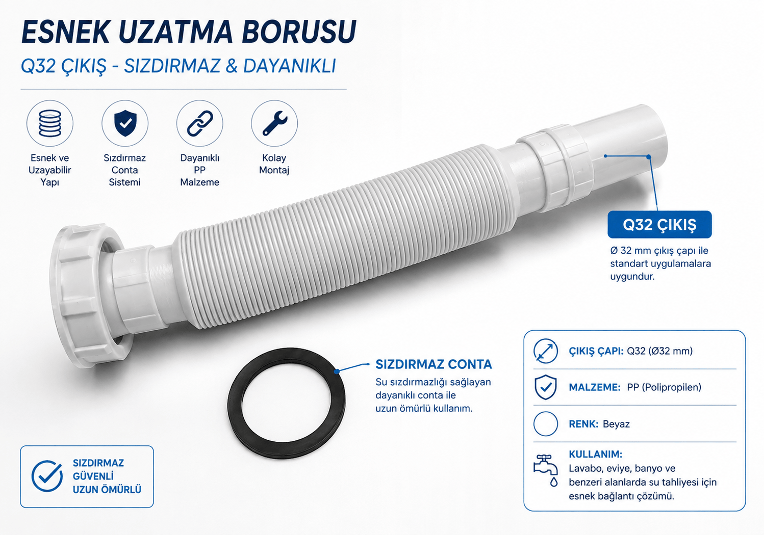 Esnek Uzatma Borusu  32lik