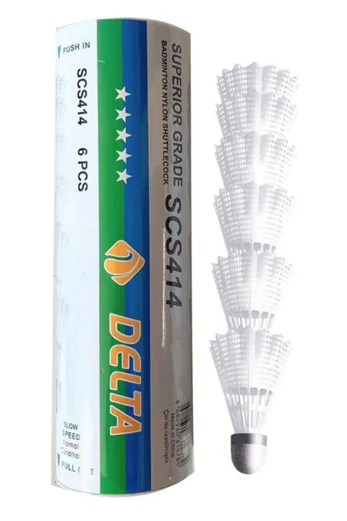 Delta Badminton Topu Scs 414 Mantar Başlı 6'lı Dengeli Hız