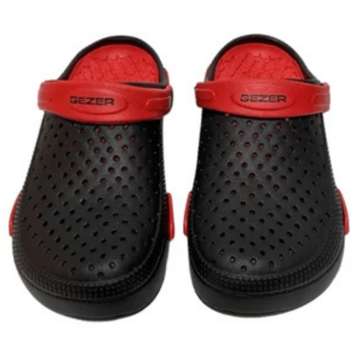 Gezer Unisex Siyah-Kırmızı Eva Taban Spor Hastane Ve Iş Terlik