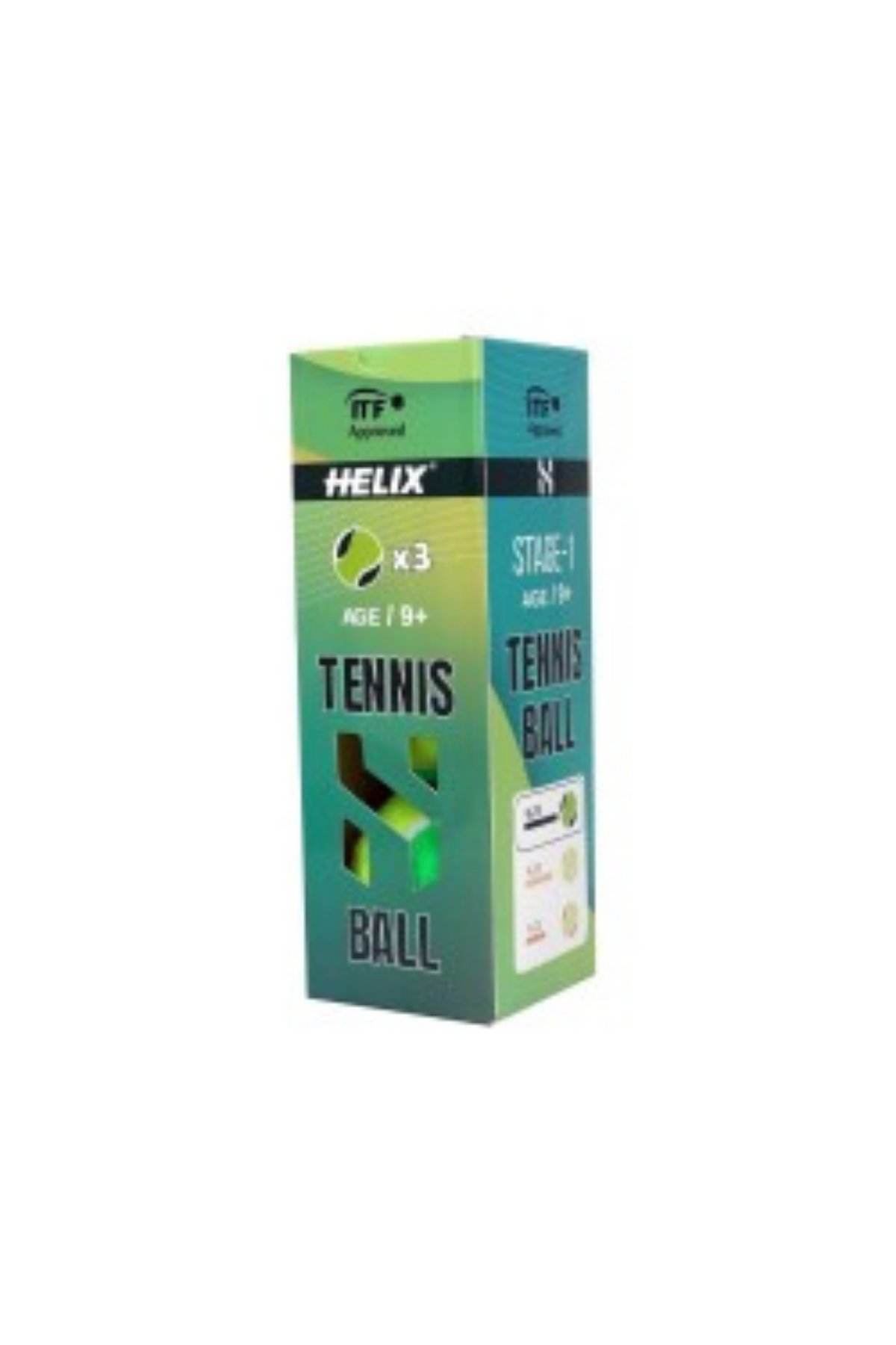 Helix Tenis Topu 9+ yaş 3'lü HT-100 Yeşil TTF&ITF Onaylı