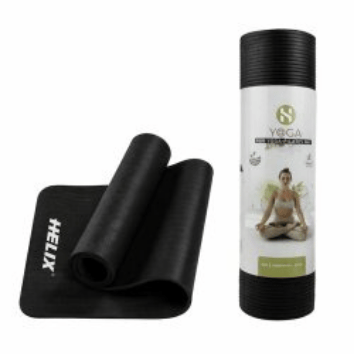 Helix Yoga Matı NBR 10mm Siyah