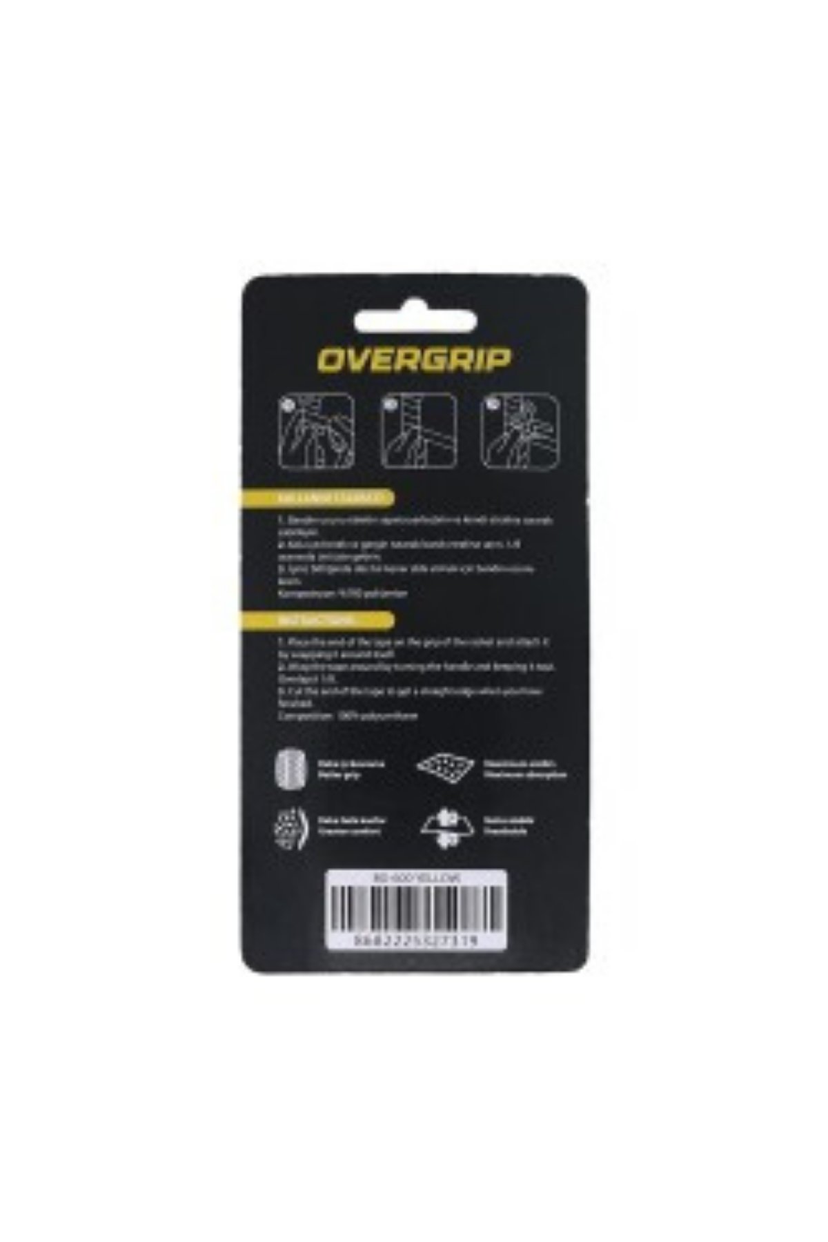 TBF Badminton Grip BG-600Y 3'lü
