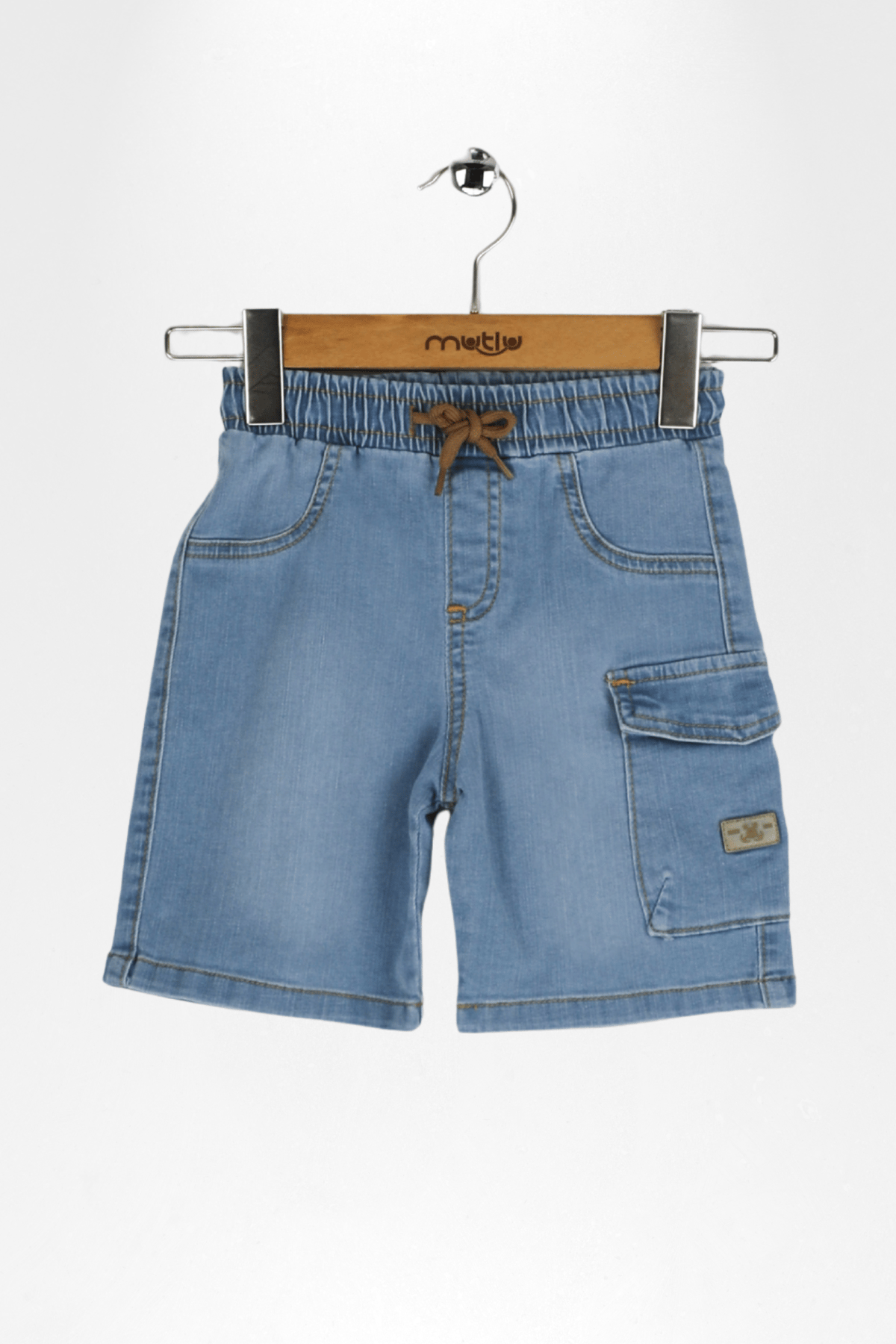 BEL LASTİKLİ ERKEK KOT BERMUDA