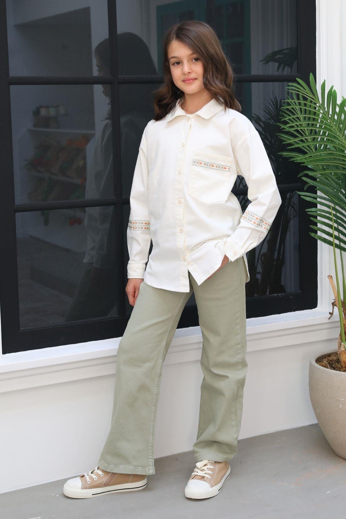 BİYE KEMERLİ GABARDİN PANTOLON